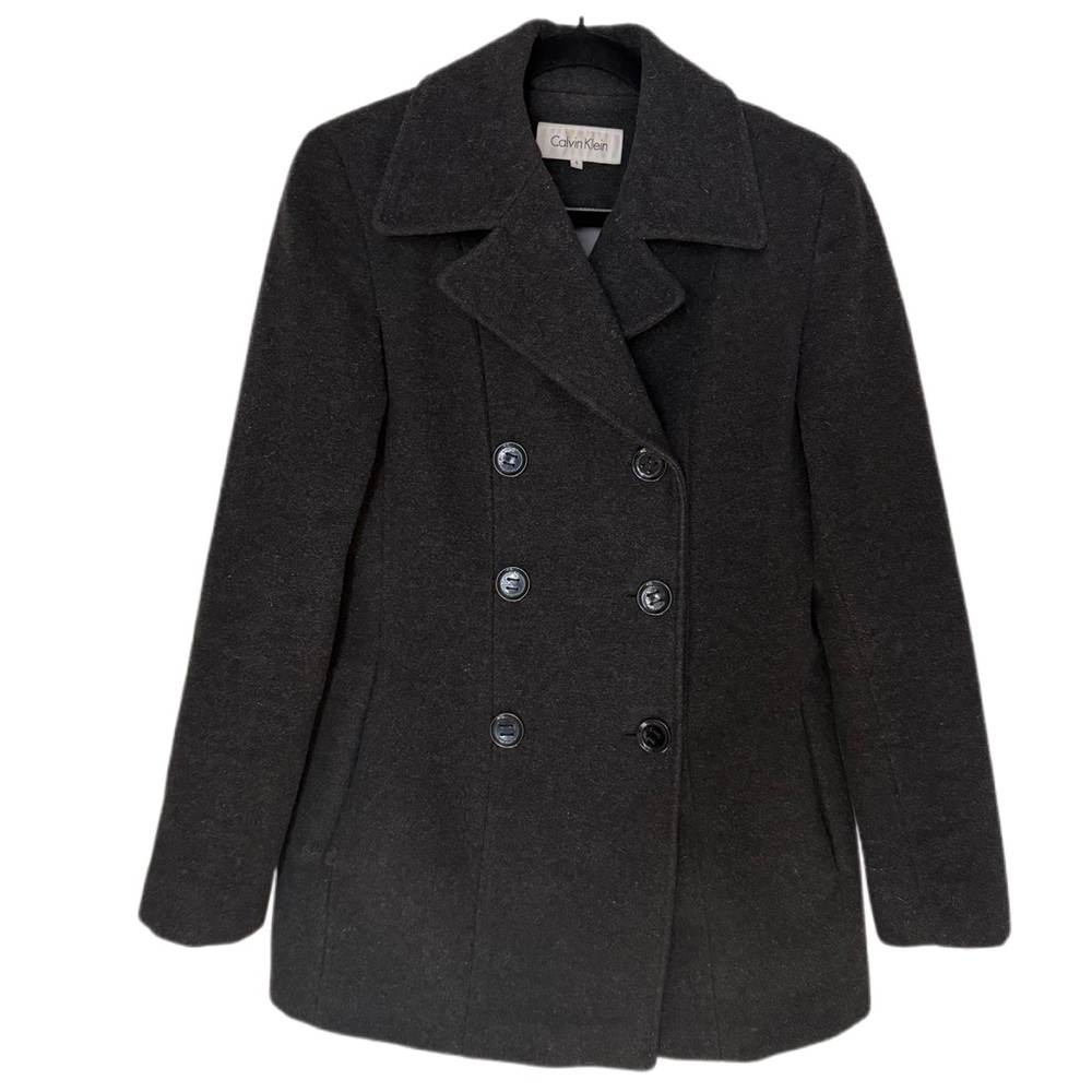 Calvin Klein Women's Charcoal Gray Peacoat